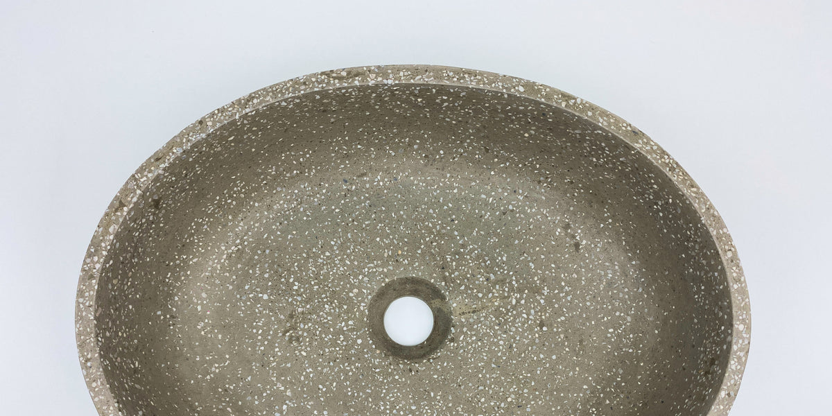 HELIA - Oval Concrete Bathroom Basin. Free Delivery. – Spring Hill Designs
