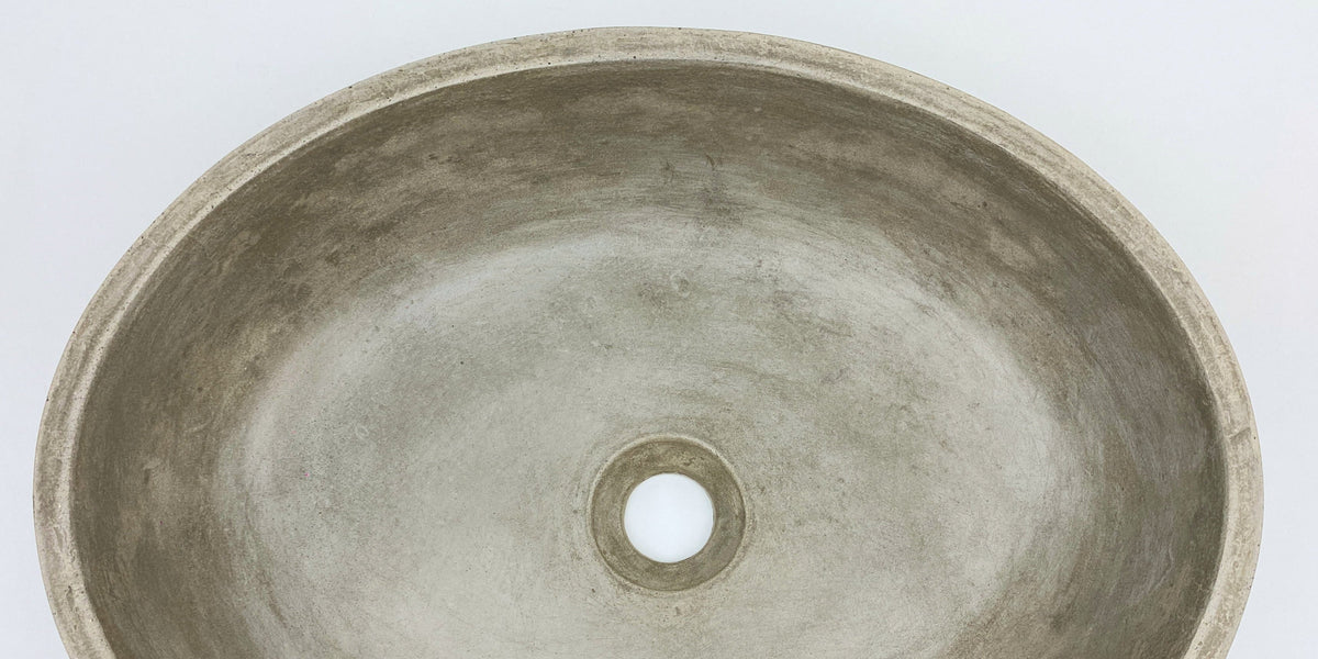 HELIA - Oval Concrete Bathroom Basin. Free Delivery. – Spring Hill Designs
