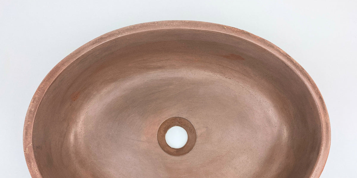 HELIA - Oval Concrete Bathroom Basin. Free Delivery. – Spring Hill Designs